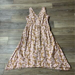 GAP Dress Sz M Floral Handkerchief Hem Spring Sleeveless Garden Party Feminine